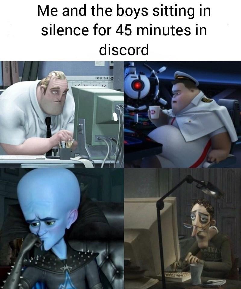 Me and the boys sitting in silence for 45 minutes in