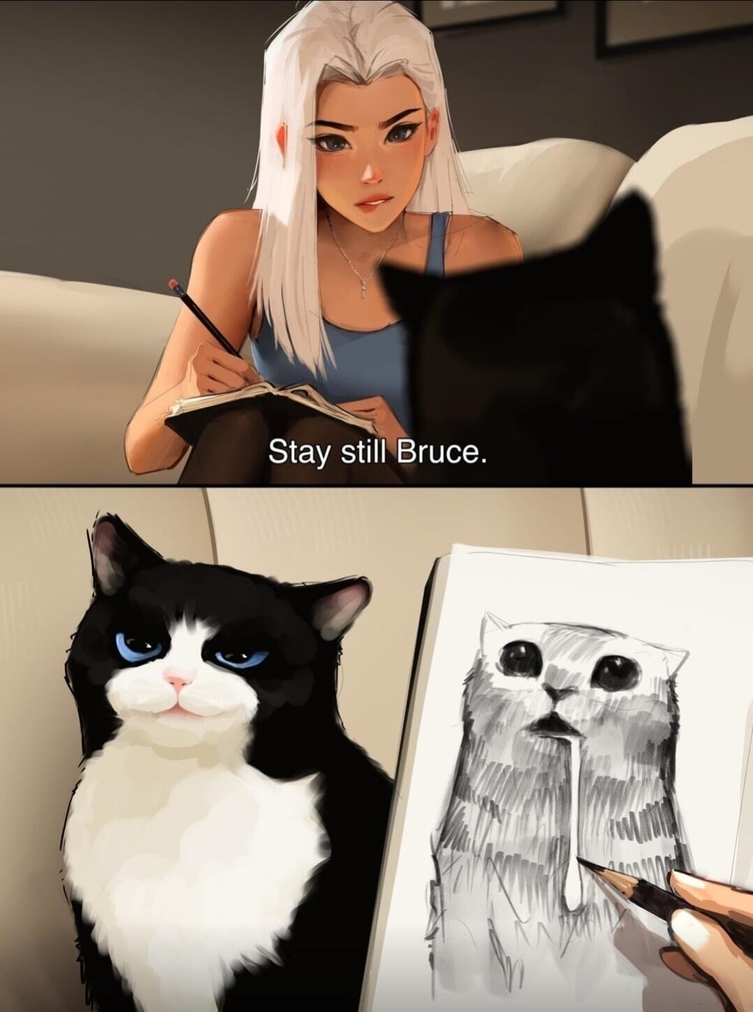 Stay still Bruce.