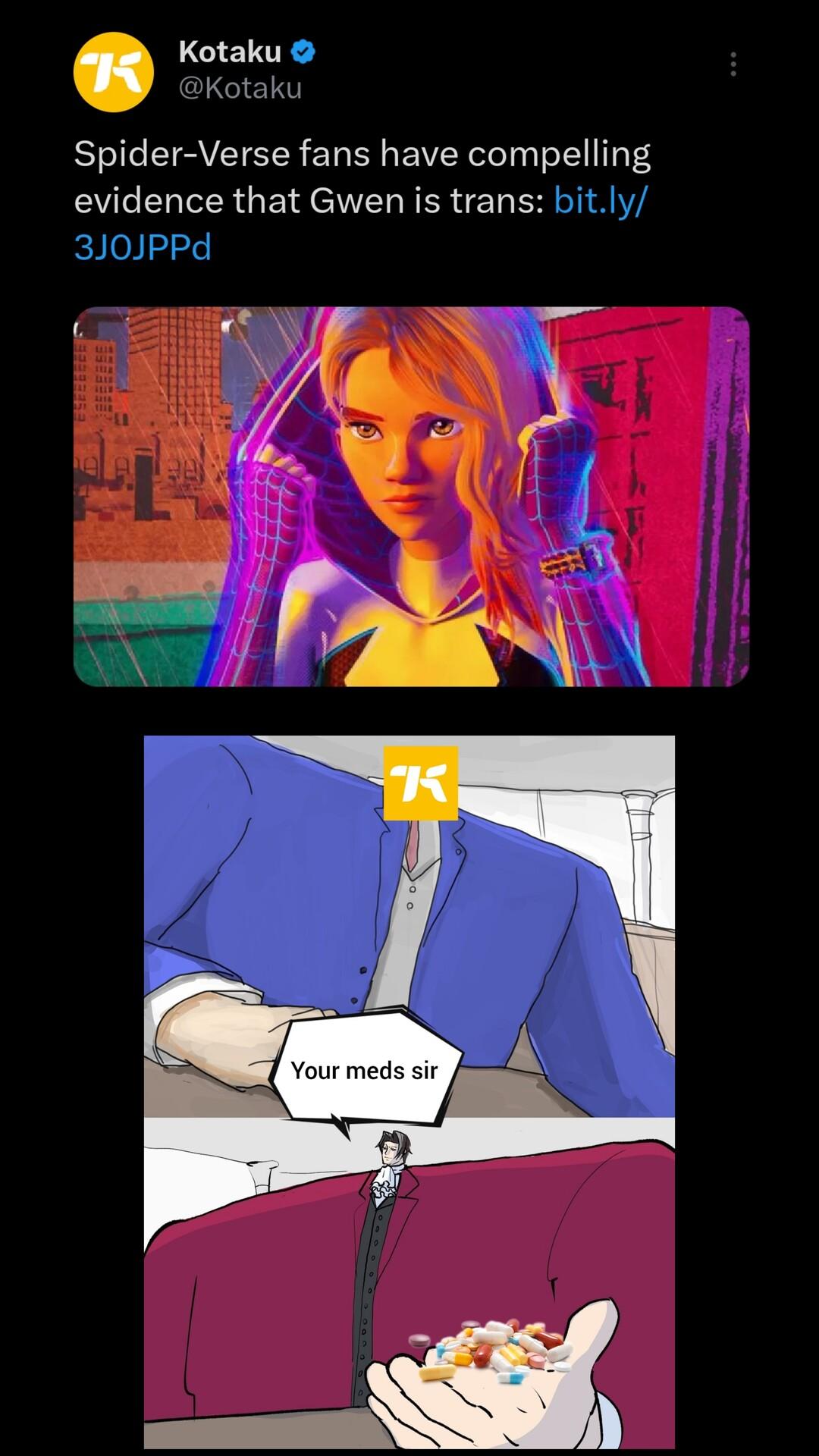 LCIET TR Kotaku Spider Verse fans have compelling evidence that Gwen is trans bitly 3J0JPPd