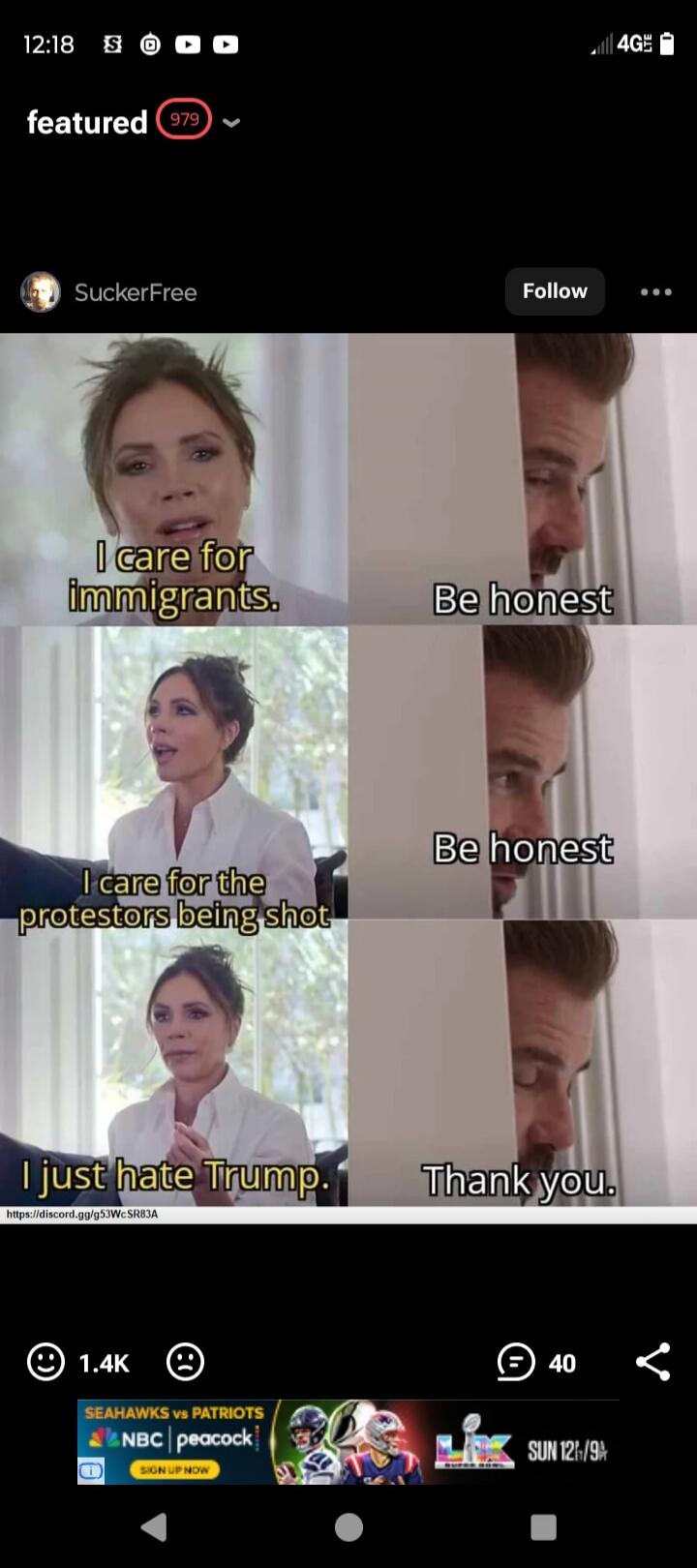 I care for immigrants. Be honest I care for the protestors being shot Be honest I just hate Trump. Thank you.