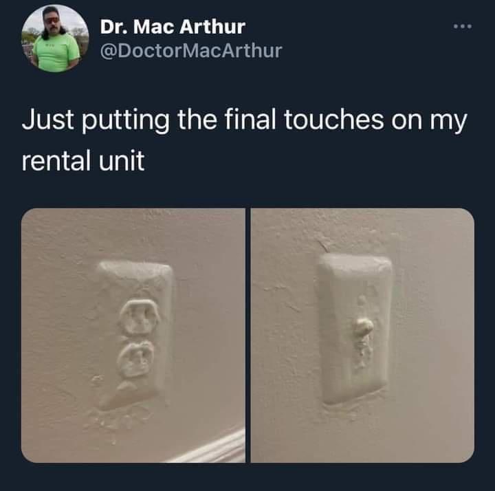 Dr Mac Arthur b DoctorMacArthur Just putting the final touches on my rental unit