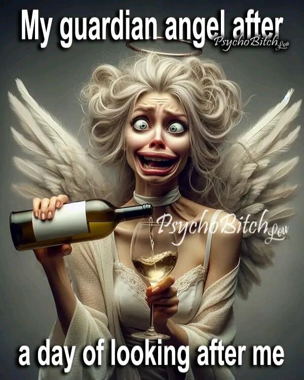 My guardian angel after a day of looking after me