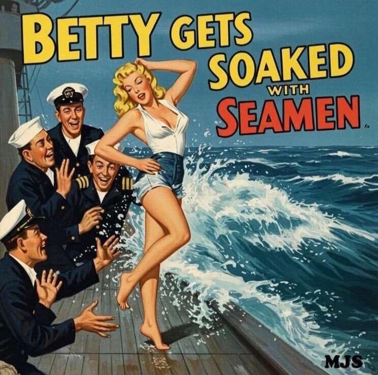 BETTY GETS SOAKED WITH SEAMEN