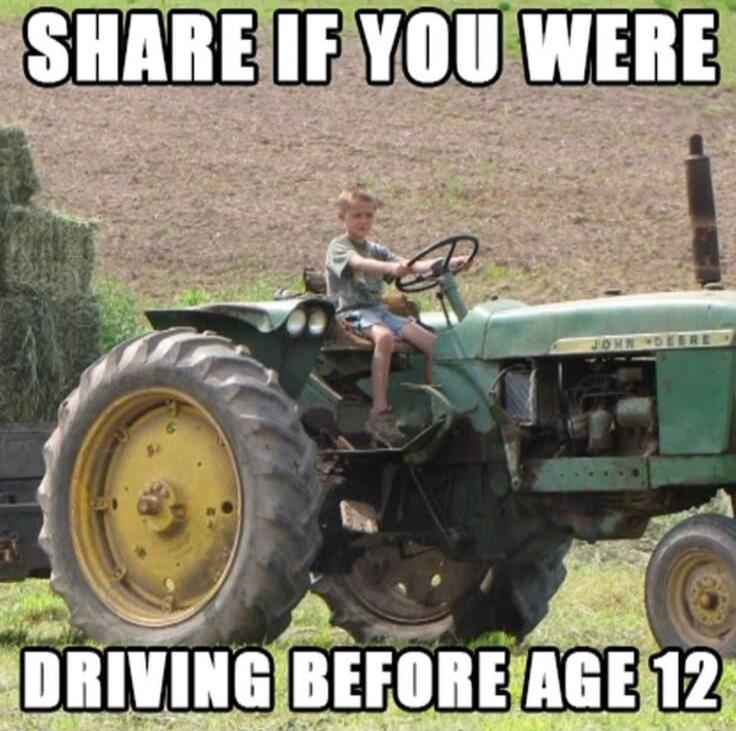 SHARE IF YOU WERE DRIVING BEFORE AGE 12