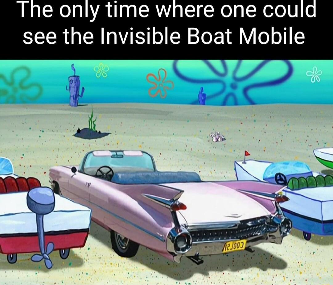 The only time where one could see the Invisible Boat Mobile
