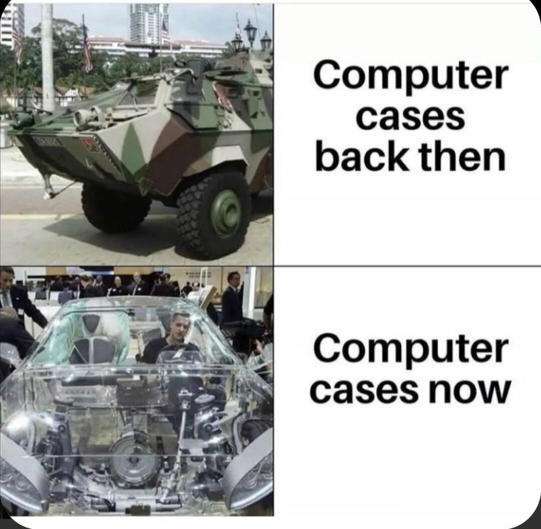 Computer cases back then Computer cases now 4