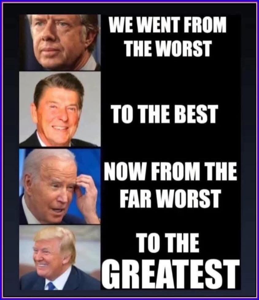 WE WENT FROM THE WORST TO THE BEST NOW FROM THE FAR WORST TO THE GREATEST