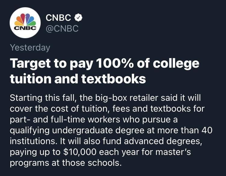 oeX CNBC ACHCIE BE T IR G o E T 0 1o D730 il oTe T T LU NE R LS SIEIRU e RGIEN E1IME oW ol e B ol N EH ST T Wy WY1 cover the cost of tuition fees and textbooks for part and full time workers who pursue a o VEINYilaleNUlaleSTfe ETo VET N e Yo T RE I o R s ETo W4 X0 a1 1 UL oY N L VI IF1 B WTa Yo FTo VZ TaToXYo Mo STe Y 1oH paying up to 10000 each year for masters programs at those schools