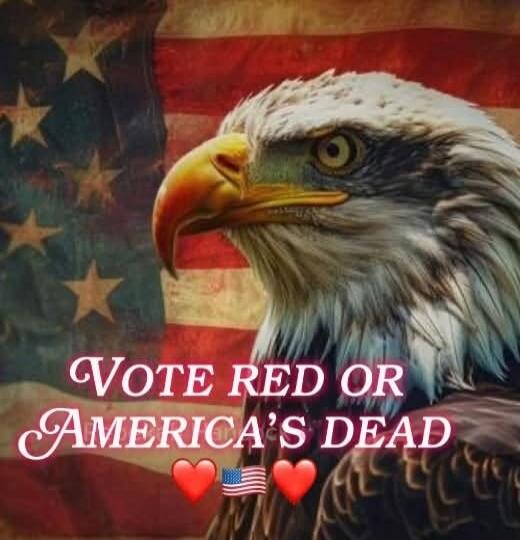 VOTE RED OR AMERICA'S DEAD