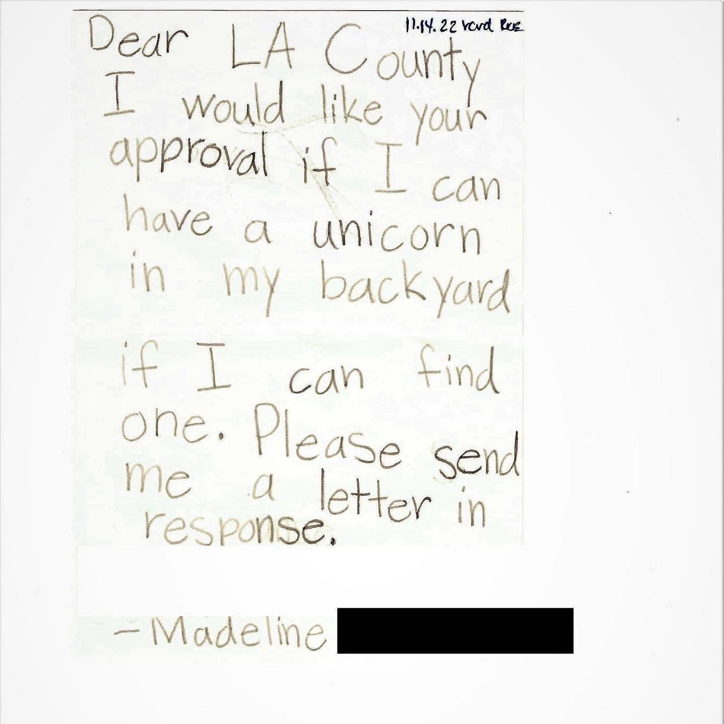 RiD N 2 v e ear LA County L woud i PProval i e a Wnicorn LYad L L cay nd