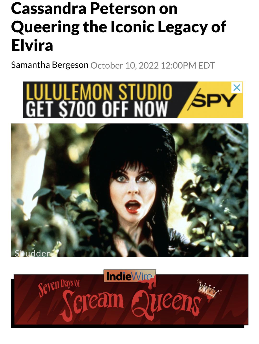 Cassandra Peterson on Queering the Iconic Legacy of Elvira Samantha Bergeson O GET 700 OFF NOW