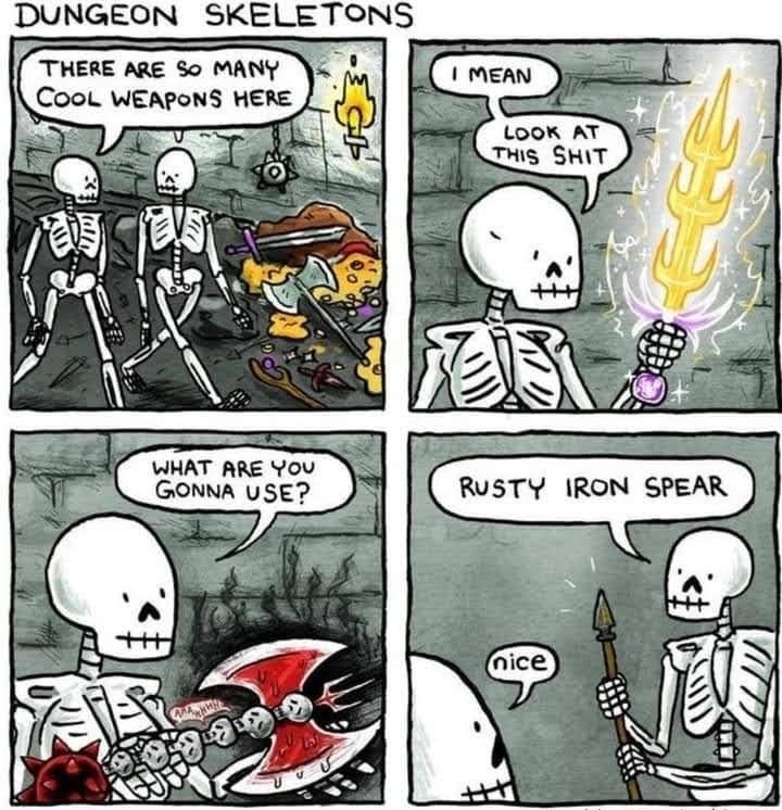 DUNGEON SKELETONS WHAT HRE You NNA USE g