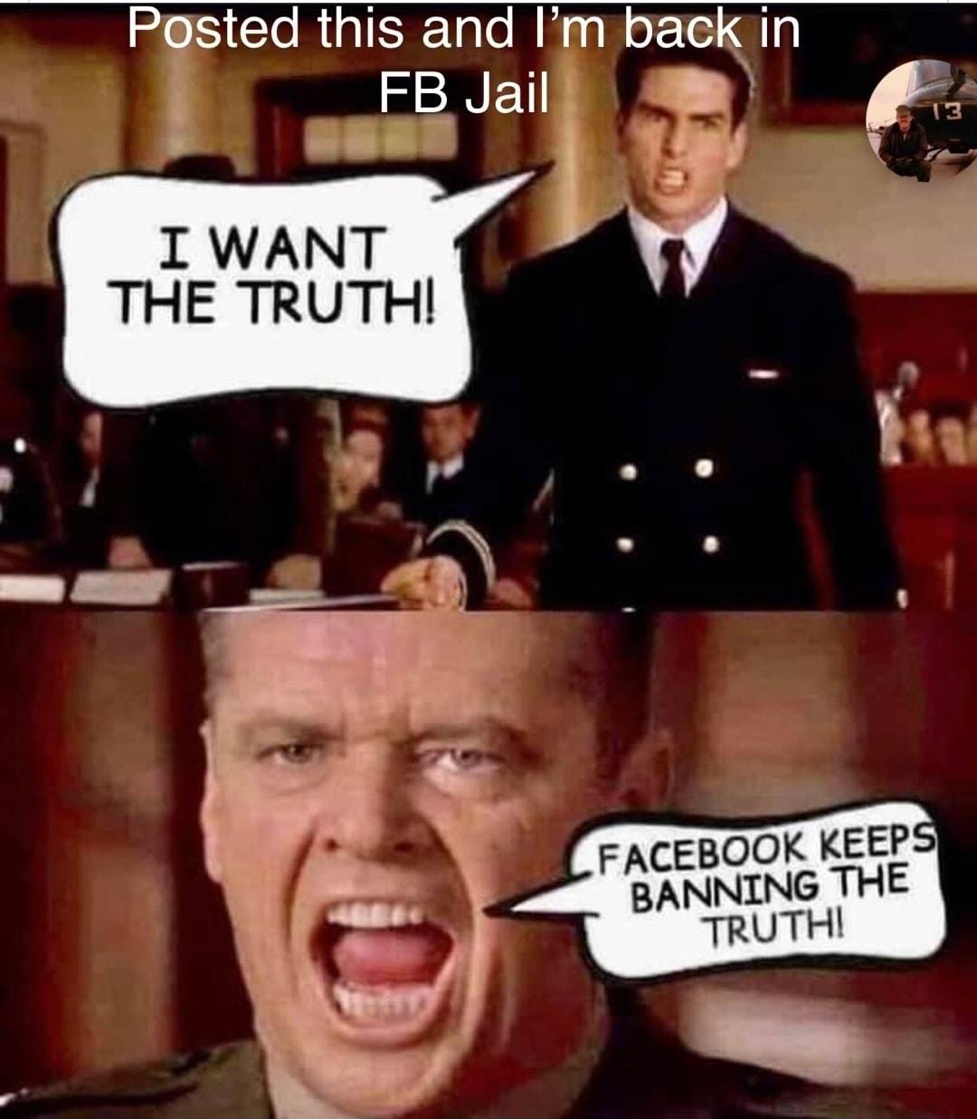 Posted this and Im back in l FB Jail