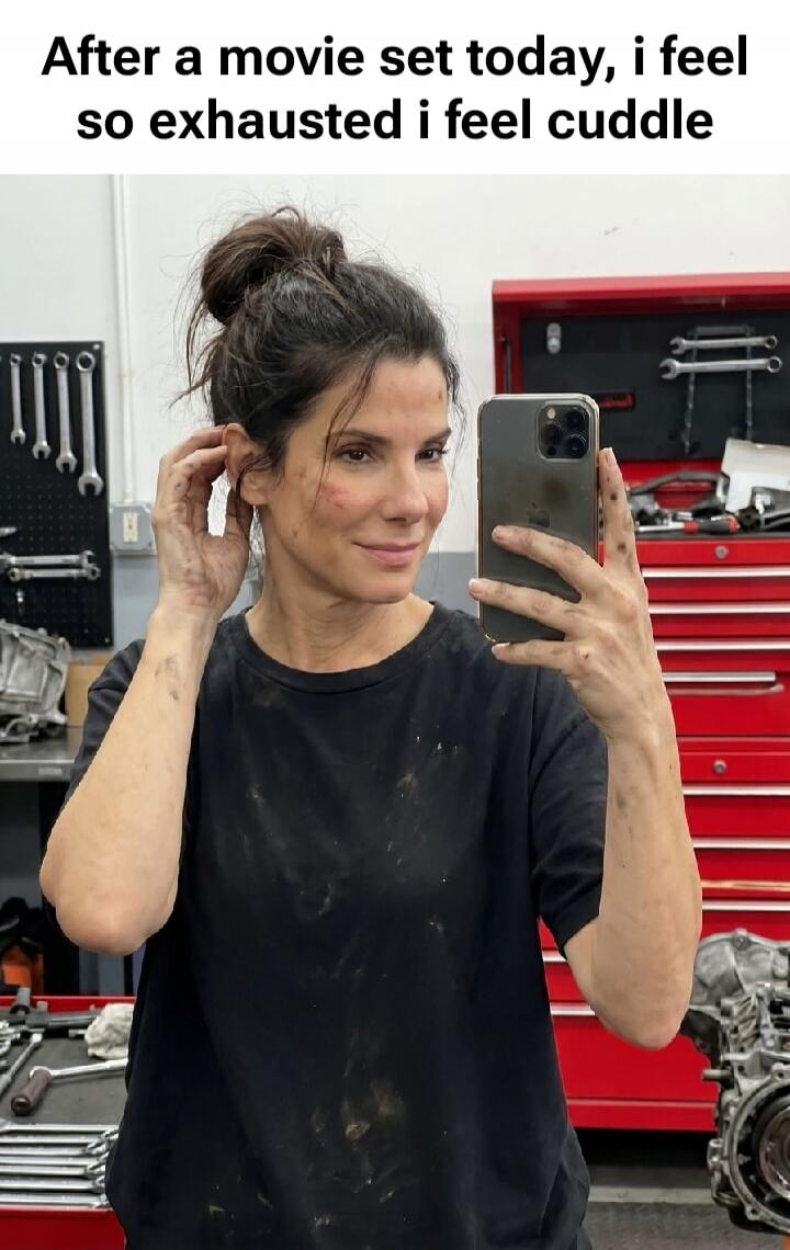 After a movie set today, i feel so exhausted i feel cuddle