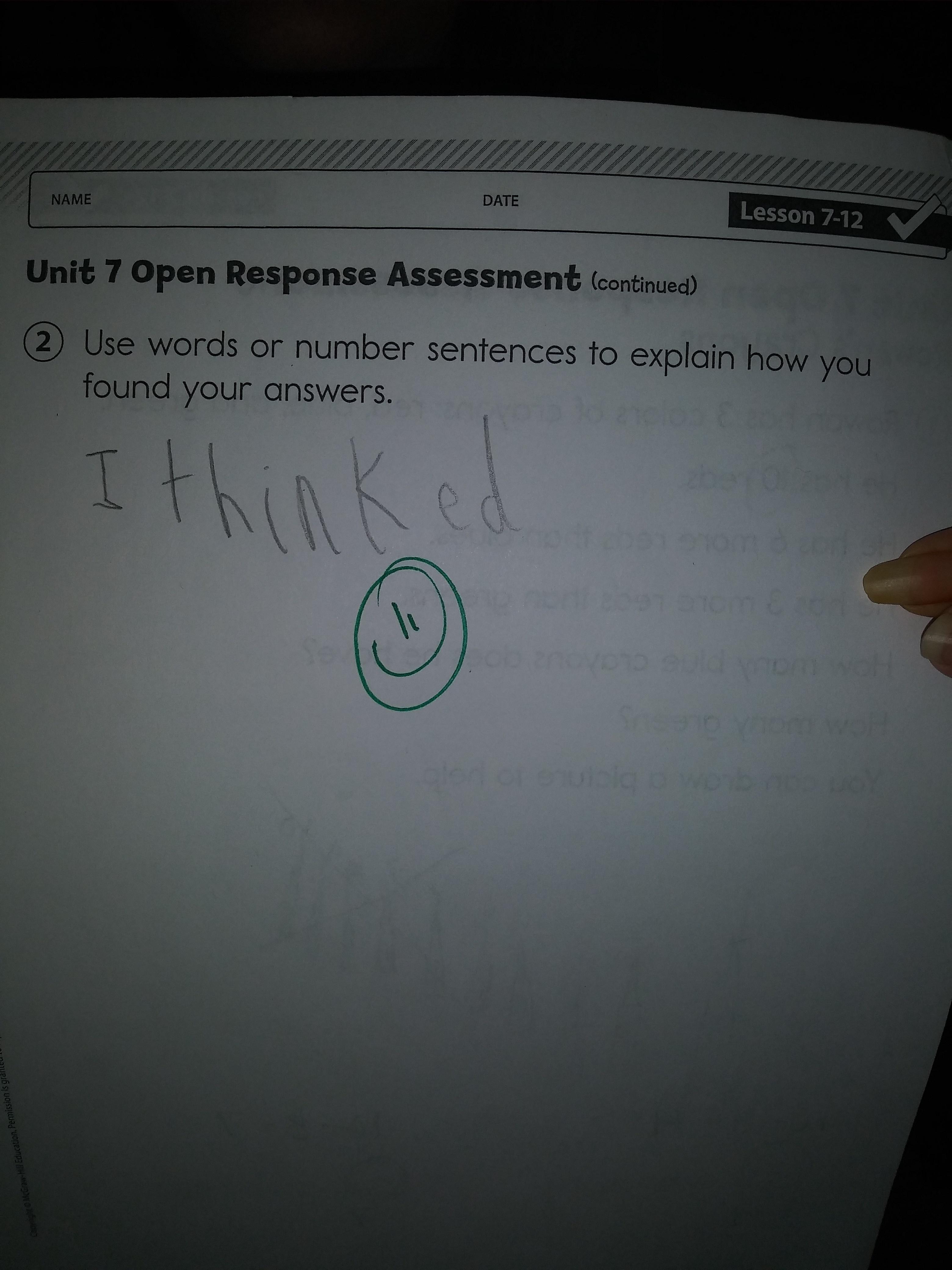 7 Open Response Assessment continyeq 2 Use words or number sentences to explain how yoy found your answers