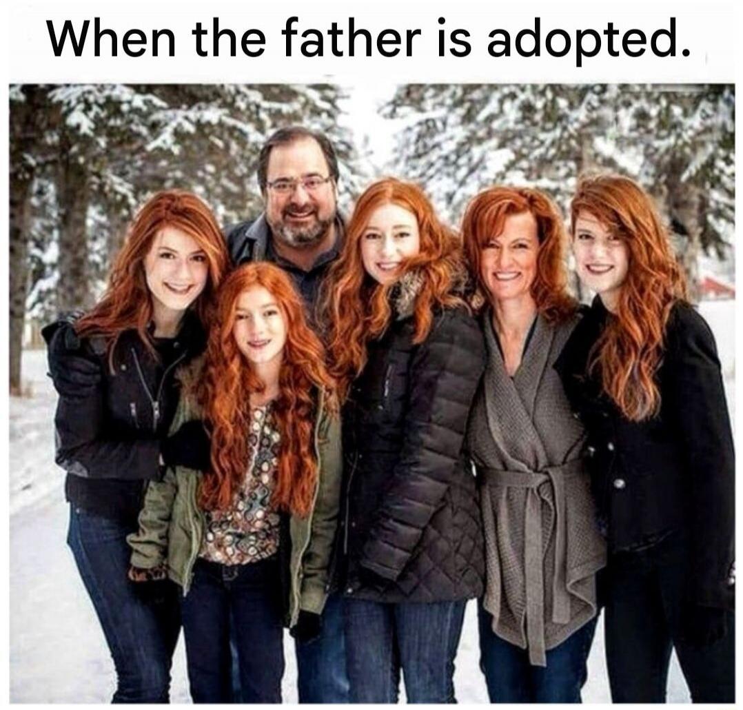 When the father is adopted.