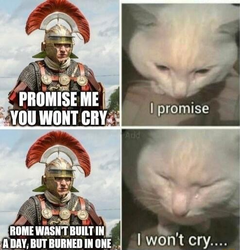 a0 N ROME WASNT BUILT IN A DAY BUT BURNED IN ONE