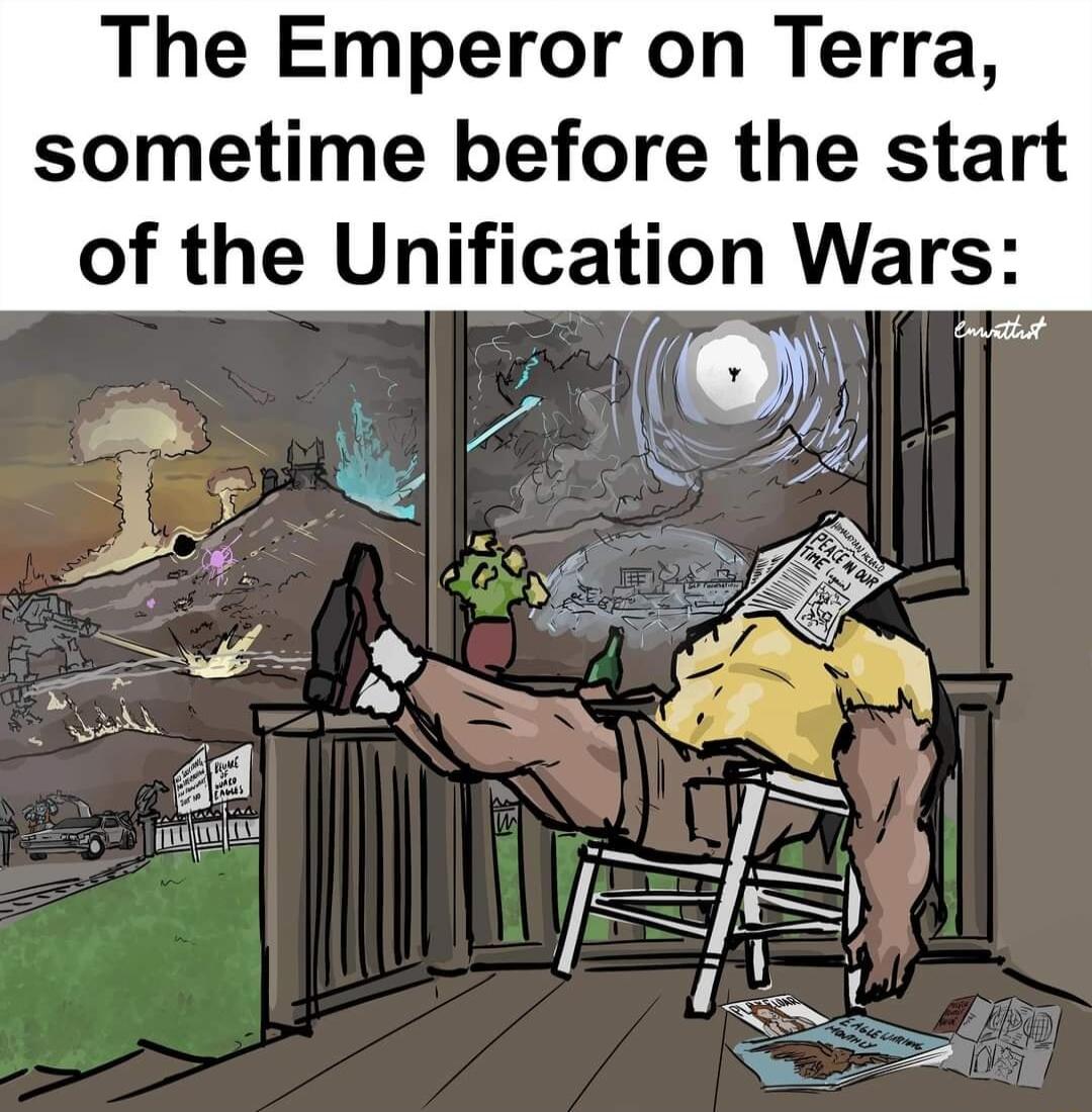 The Emperor on Terra sometime before the start of the Umflcatlon Wars