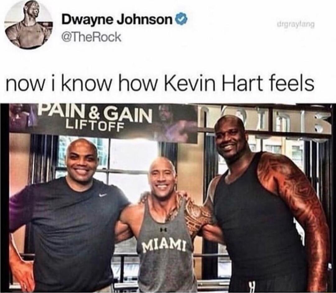 Dwayne Johnson TheRock now i know how Kevin Hart feels LY Y P