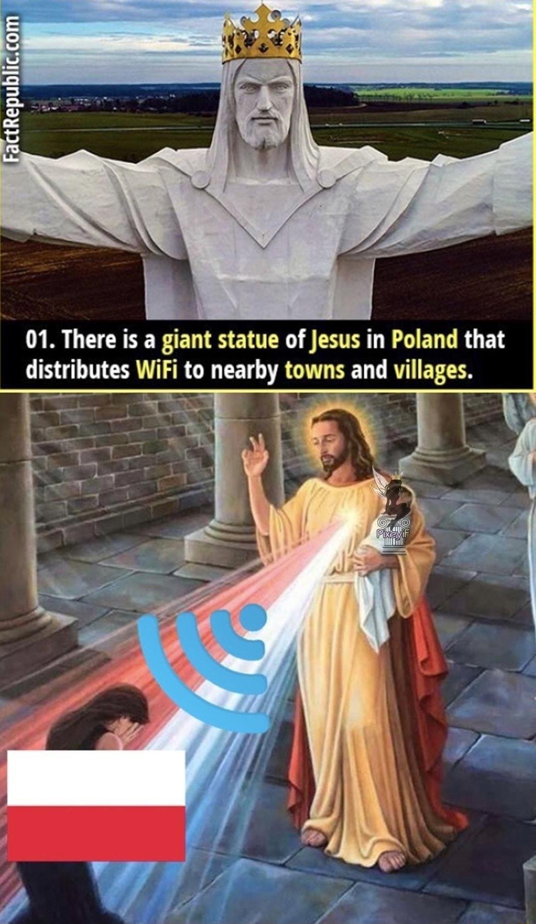 FactRepubliccom 01 There is a giant statue of Jesus in Poland that distributes WiFi to nearby towns and villages pr