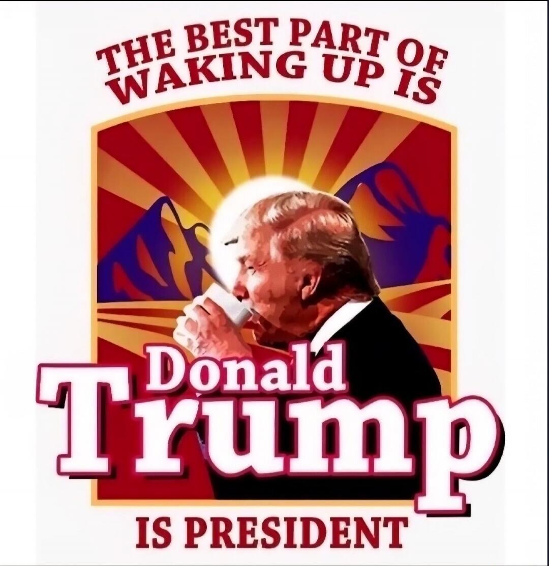 THE BEST PART OF WAKING UP IS Donald Trump IS PRESIDENT