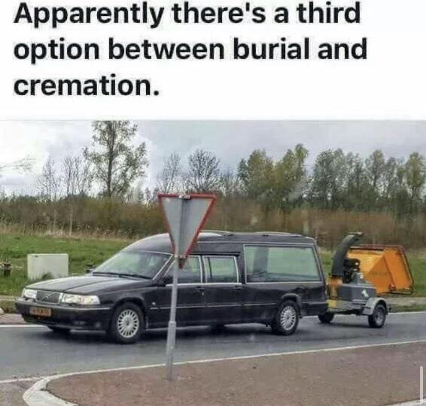 Apparently theres a third option between burial and cremation