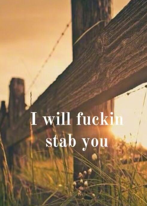 I will fueki stab you