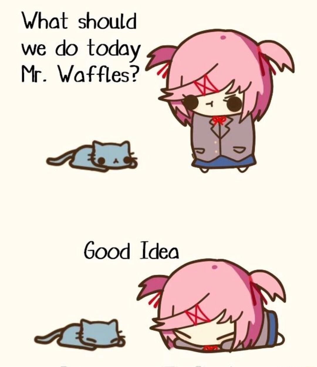 What should we do today Mr Waffles d Good Idea D