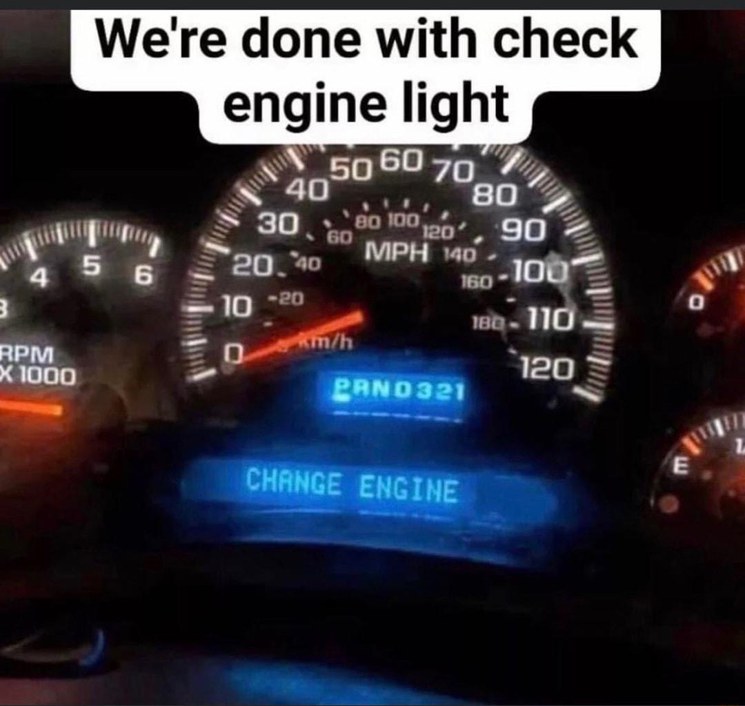 Were done with check engine light 2 Zz 4 Nig