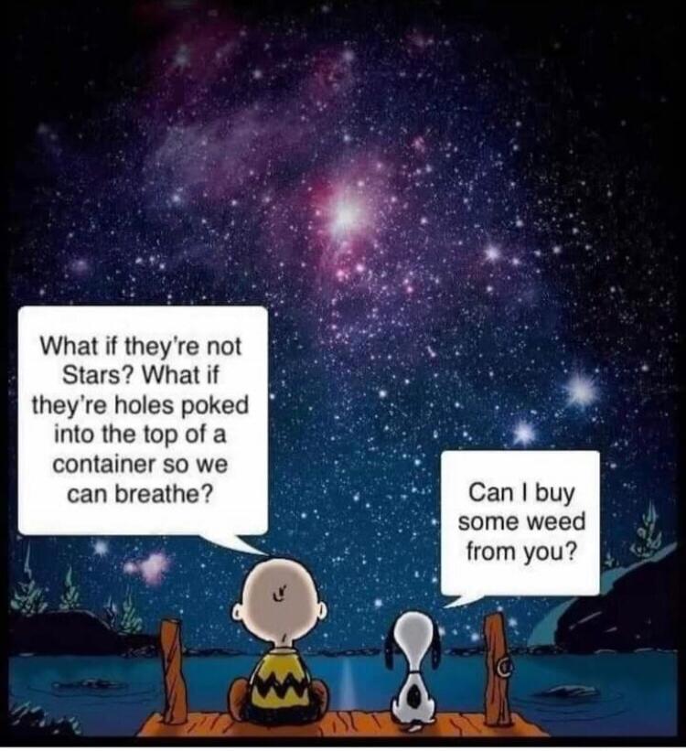 What if they're not Stars? What if they're holes poked into the top of a container so we can breathe? Can I buy some weed from you?