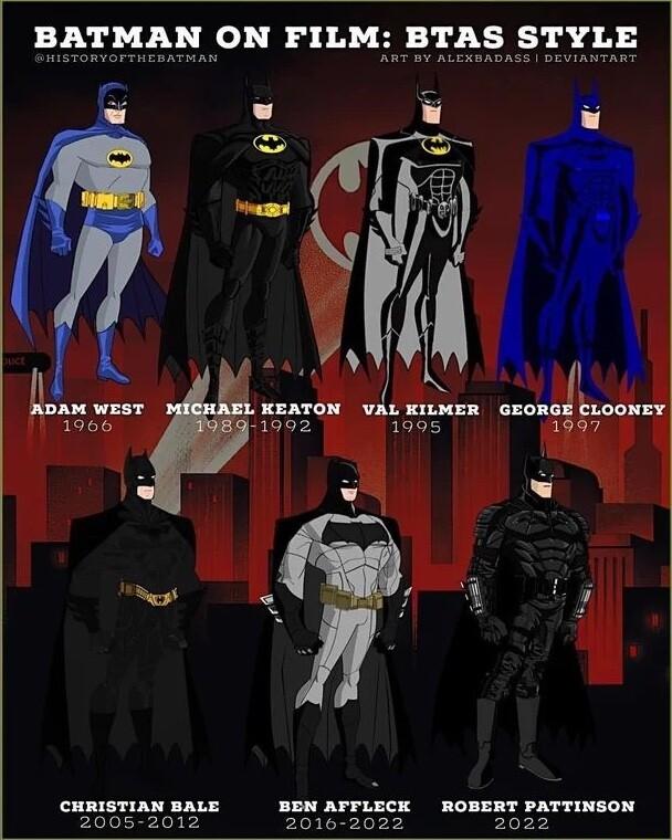 CHRISTIAN BALE 2005 2012 BEN AFFLECK ROBERT PATTINSON 2016 2022 2022