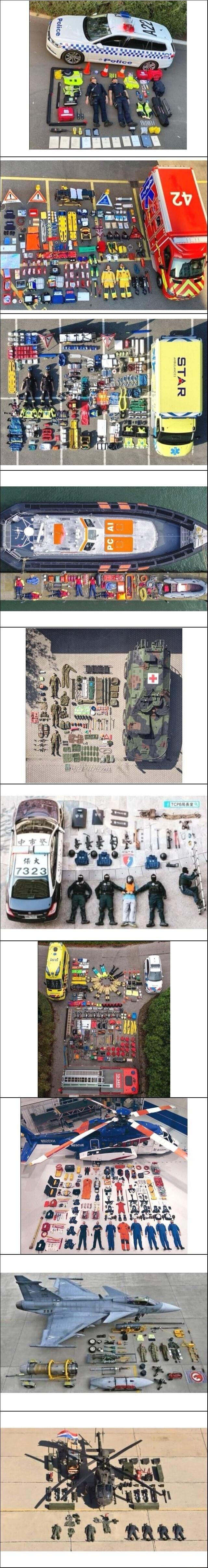 Police A22, STAR AMBULANCES, TCPB Bureau Chief's Office, Taichung City Police, Security Brigade 7323, RESCUE N920VH BRISTOW.