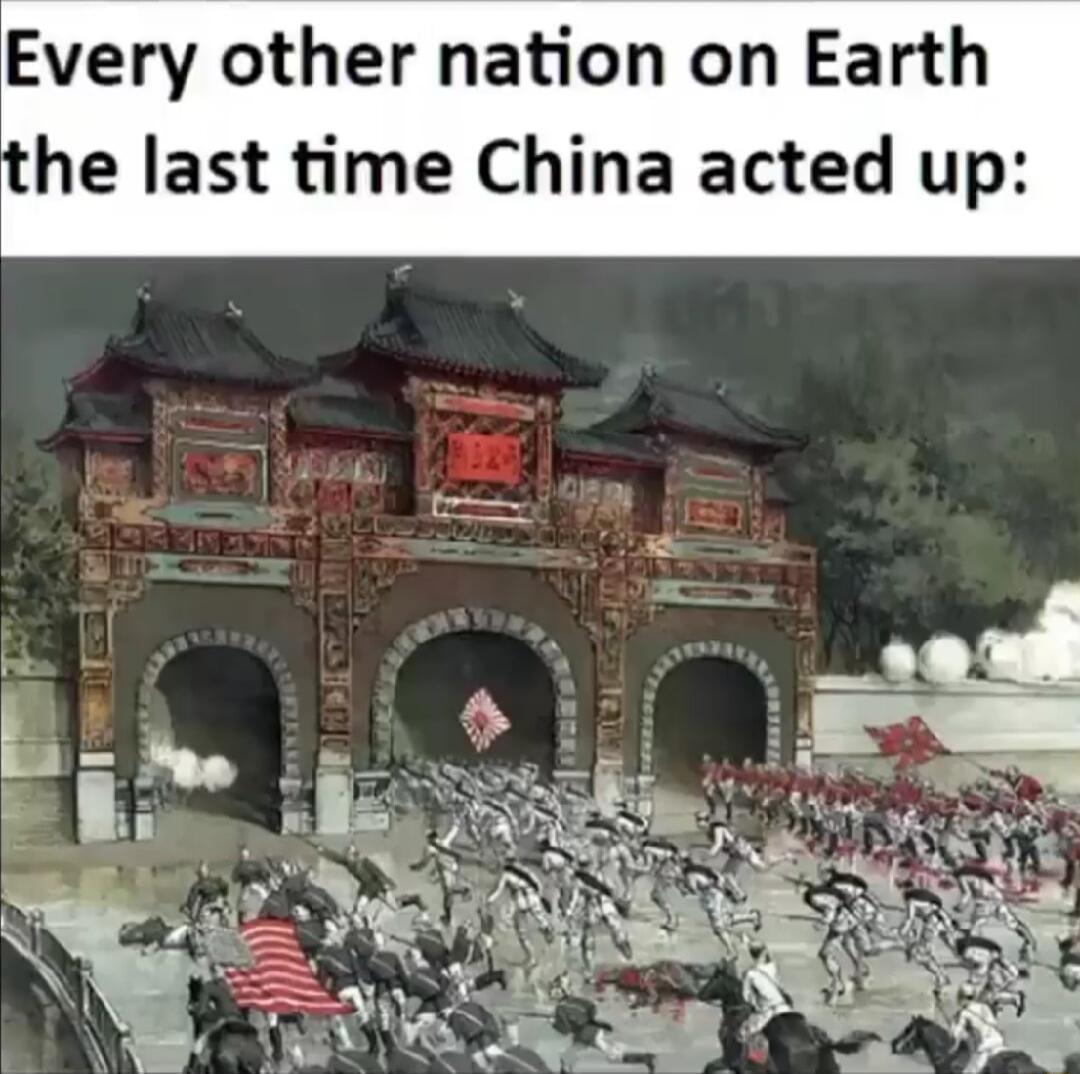 Every other nation on Earth he last time China acted up