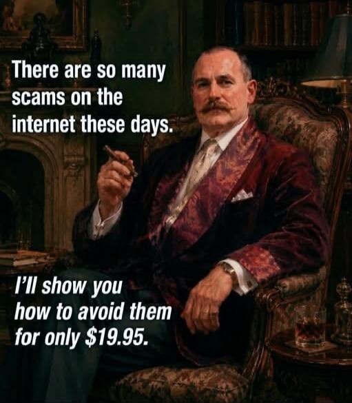 There are so many scams on the internet these days. I'll show you how to avoid them for only $19.95.