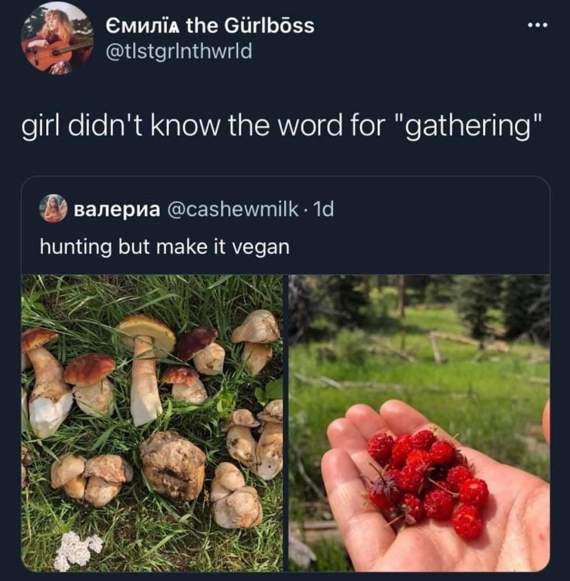 R munia the Giirlboss tlstgrinthwrld ogNelleaRu NaloVAtacRVeIfo Rioge 1alIgIalols jj EV Y o ENCIeEE gl o hunting but make it vegan