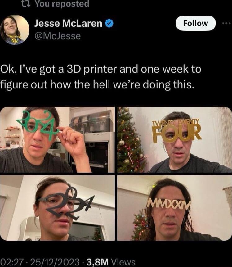 1l Youreposted JEEEE R e Mclesse Ok Ive got a 3D printer and one week to figure out how the hell were doing this