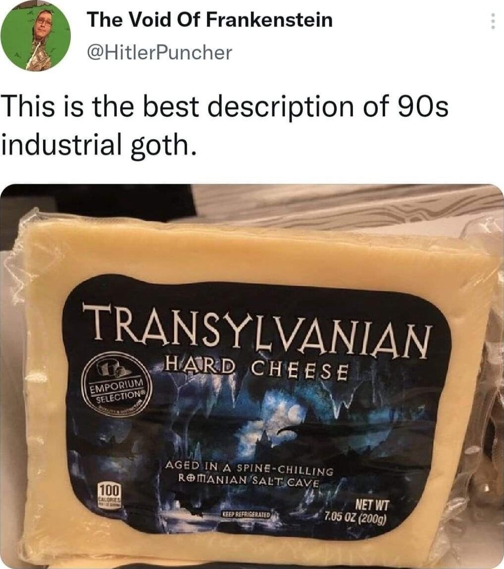 The Void Of Frankenstein HitlerPuncher This is the best description of 90s industrial goth TRANSYLVANIAN HLR_D CHEESE