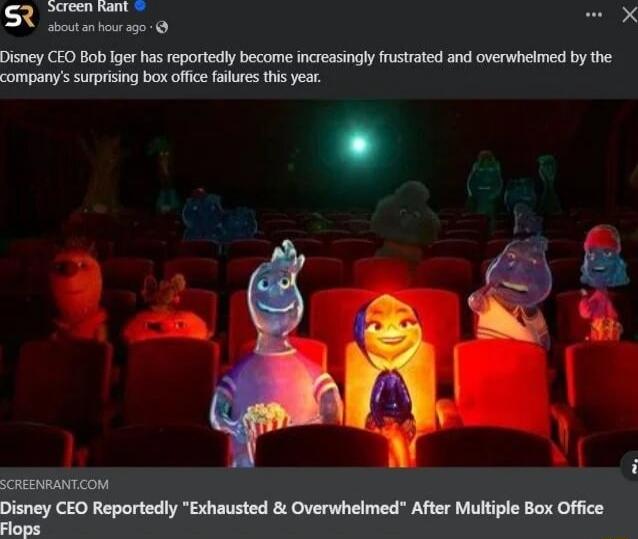 Porormiomtnlf X Disney CEO Bob Iger has reportedly become increasingly frustrated and overwhelmed by the companys suprising box officefaures th yea