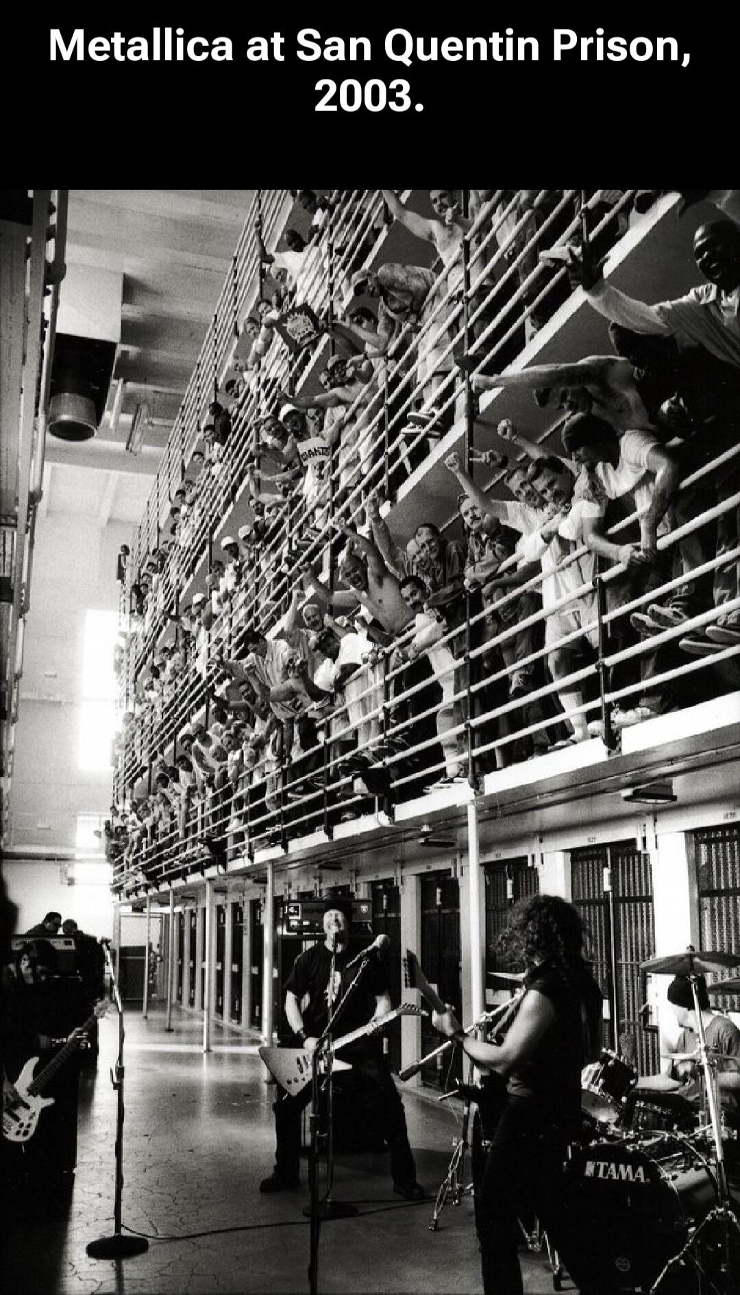 Metallica at San Quentin Prison, 2003.