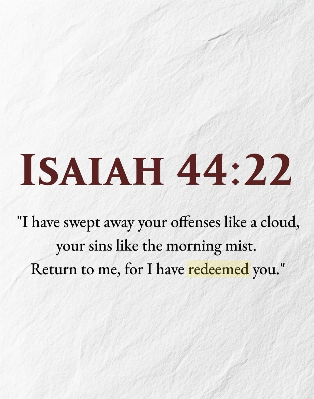 ISAIAH 44:22 