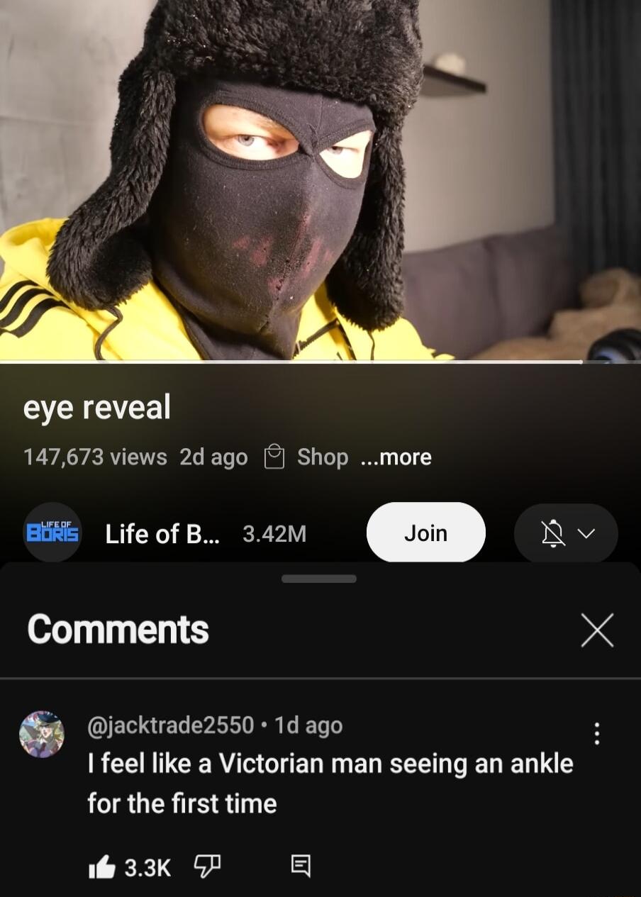 eye reveal 147673 views 2d ago 9 Shop more BiE Life of B 342M Comments X G jacktrade2550 1d ago RCEN R CUENT EREEEN T ENE Y for the first time e 33K O g