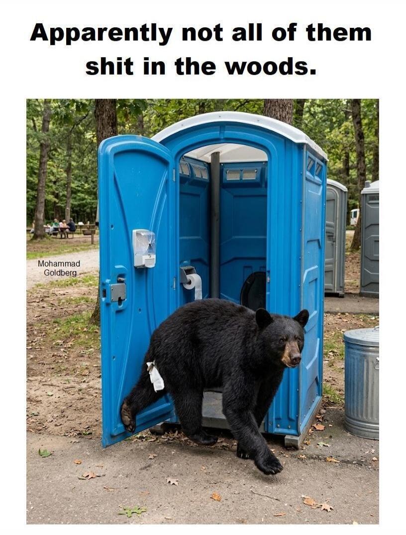 Apparently not all of them shit in the woods. Mohammad Goldberg