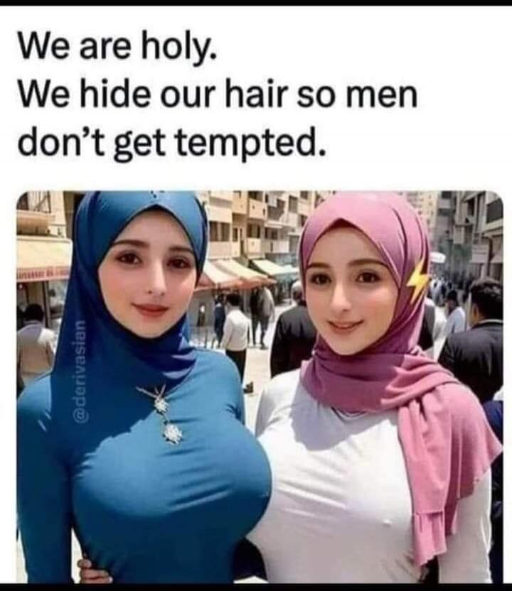 We are holy. We hide our hair so men don't get tempted.