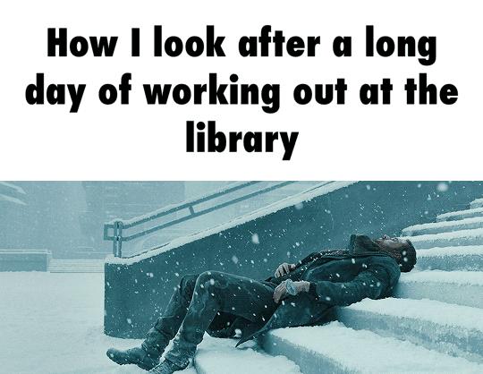 How I look after a long day of working out at the library