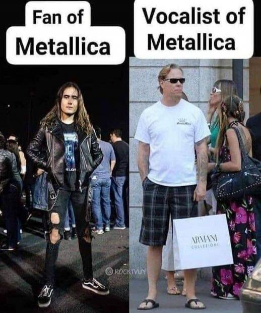 Fan of Metallica Vocalist of Metallica ARMANI COLLEZIONI