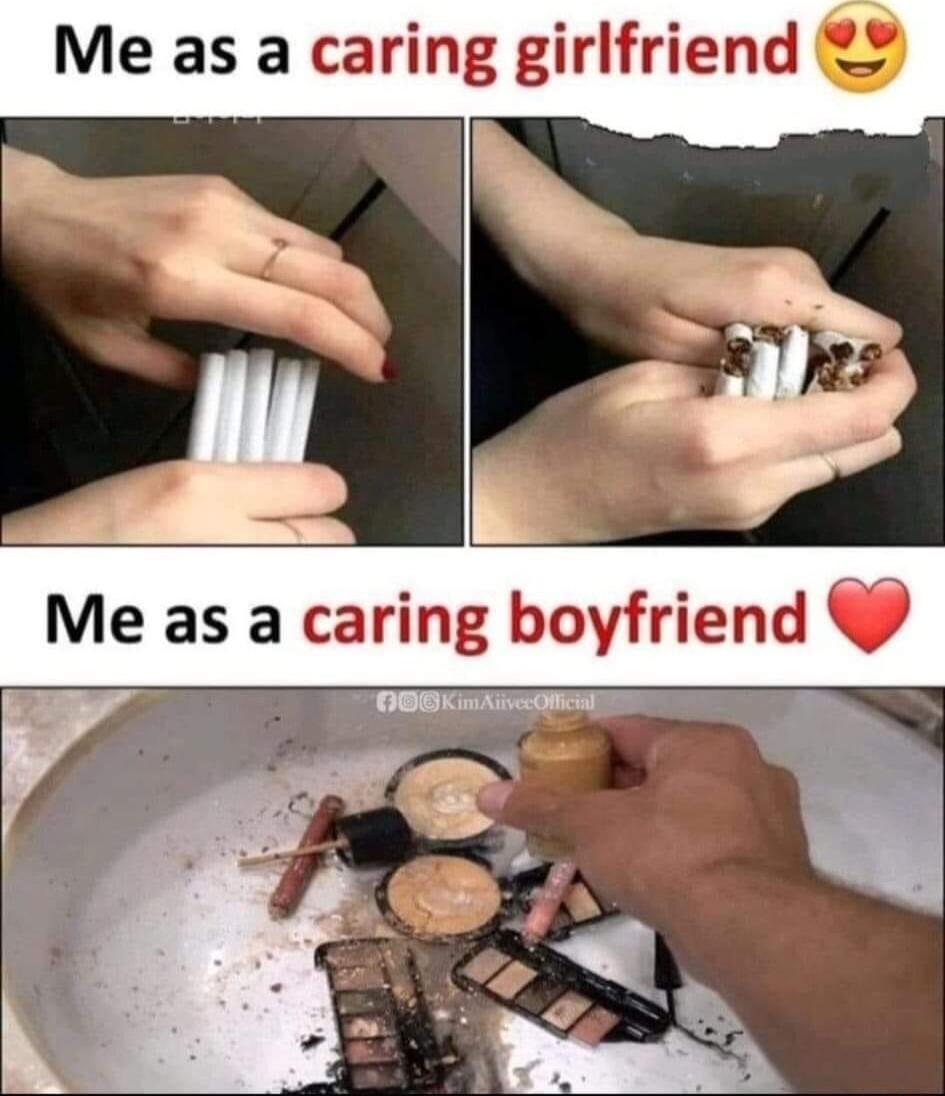 Me as a caring girlfriend Me as a caring boyfriend Q