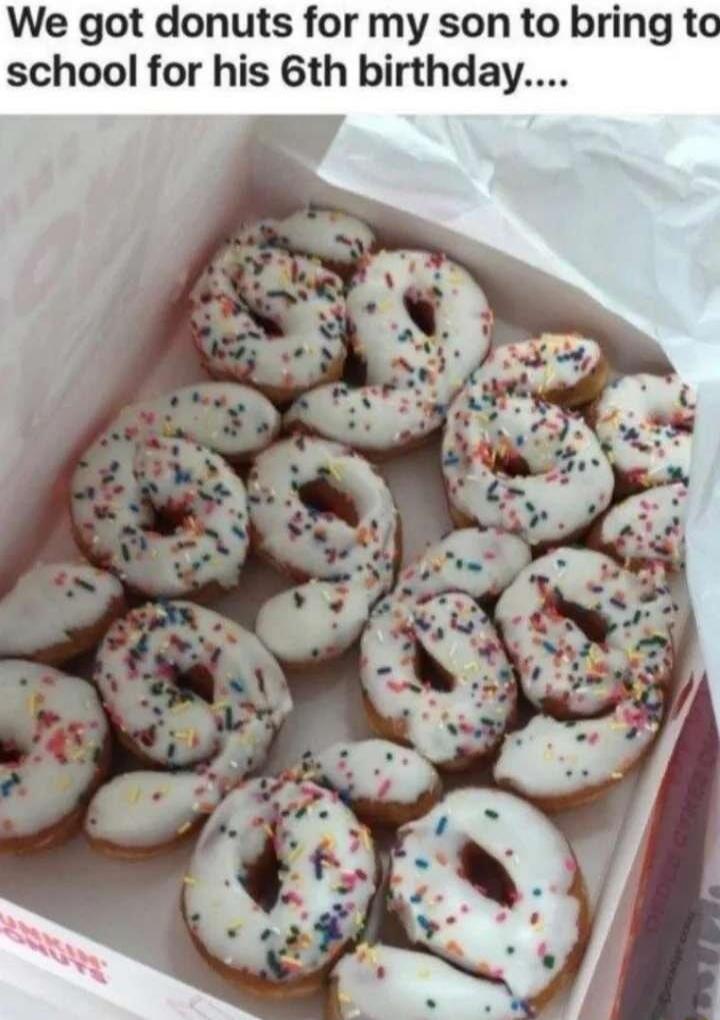 We got donuts for my son to bring to school for his 6th birthday....