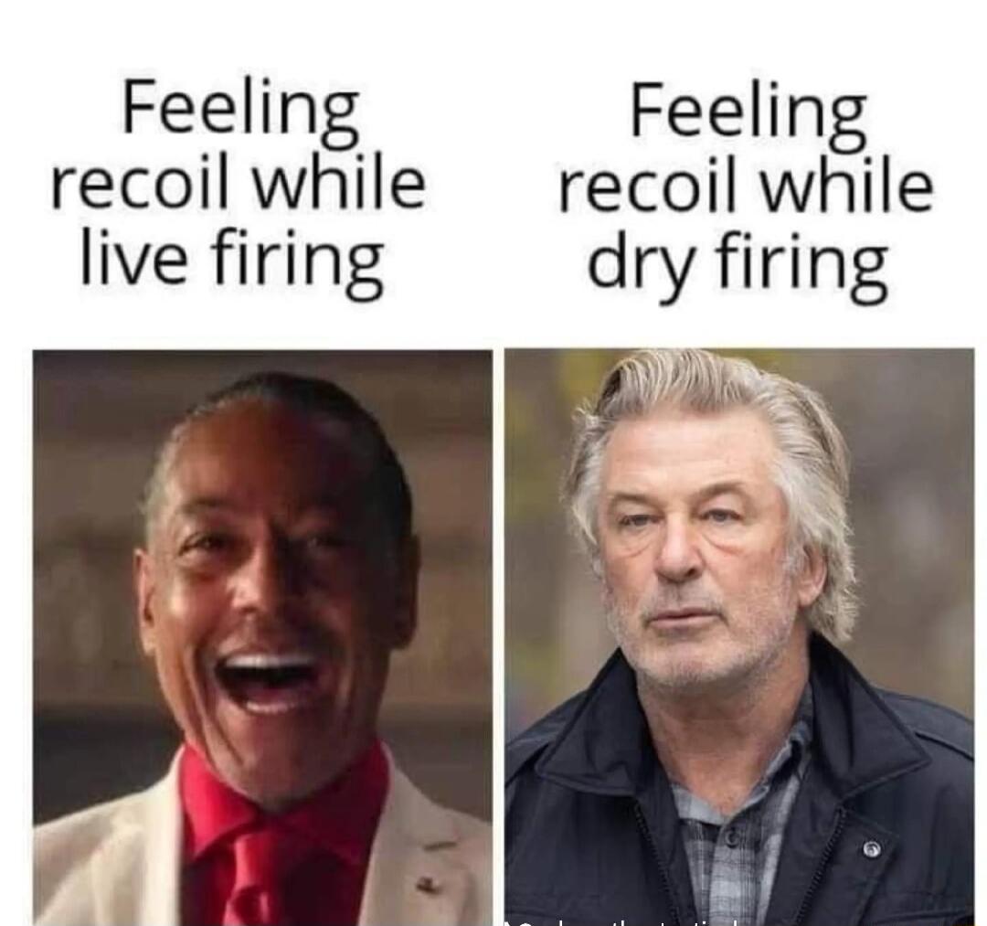 Feeling Feeling recoil while recoil while live firing dry firing