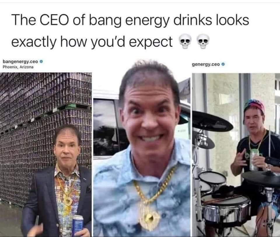 The CEO of bang energy drinks looks exactly how youd expect