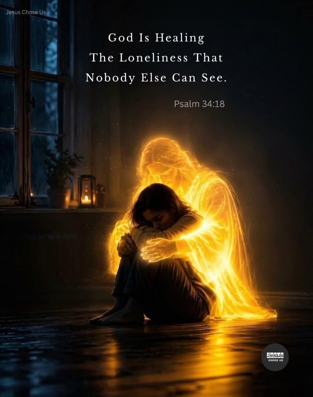 Jesus Chose Us God Is Healing The Loneliness That Nobody Else Can See. Psalm 34:18 Jesus Chose Us